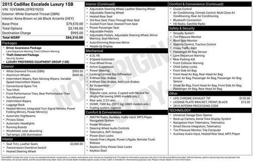 2015 Cadillac Escalade Luxury