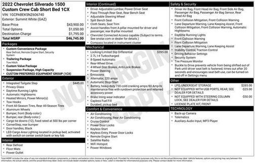 Summit White 2022 Chevrolet Silverado 1500 Custom