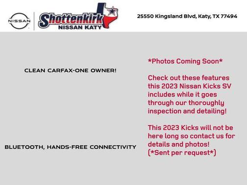 Aspen White Tricoat 2023 Nissan Kicks SV