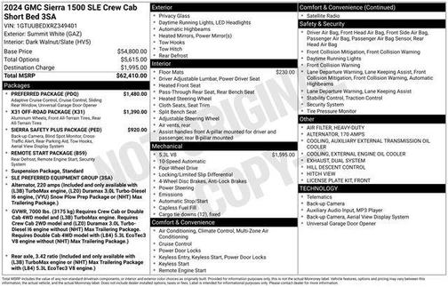 2024 GMC Sierra 1500 SLE