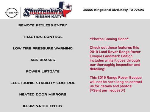 2019 Land Rover Range Rover Evoque Landmark Edition