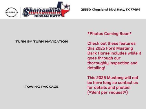 Shadow Black 2025 Ford Mustang Dark Horse Fastback
