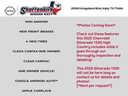 Sterling Gray Metallic 2025 Chevrolet Silverado 1500 High Country