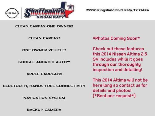 2014 Nissan Altima 2.5 SV