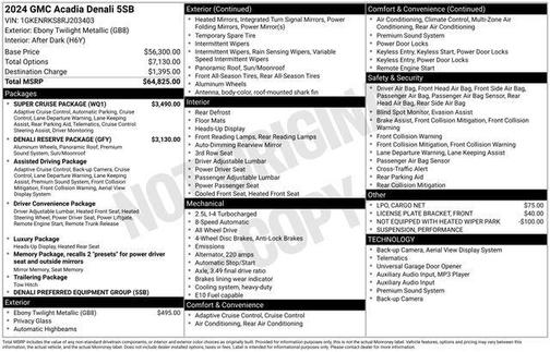 2024 GMC Acadia Denali