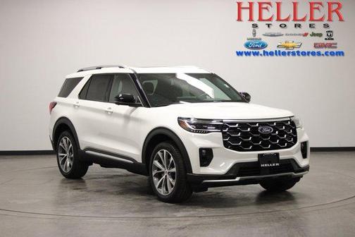 White Metallic 2025 Ford Explorer Platinum