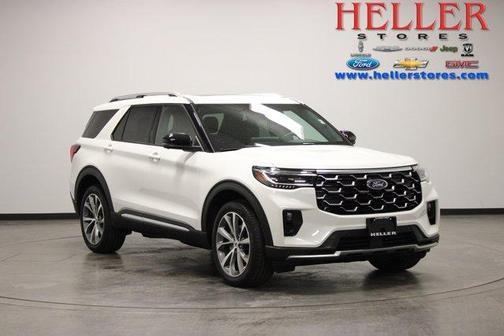 White Metallic 2025 Ford Explorer Platinum
