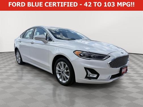 White Platinum Tri-Coat Metallic 2019 Ford Fusion Energi Titanium