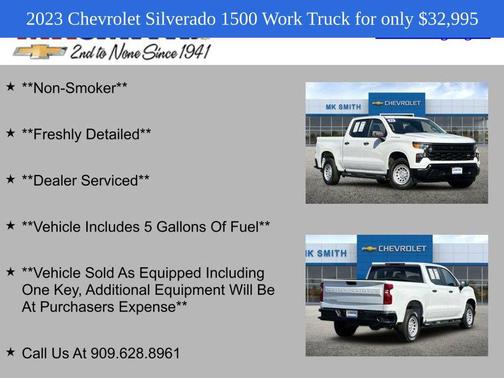 Summit White 2023 Chevrolet Silverado 1500 WT