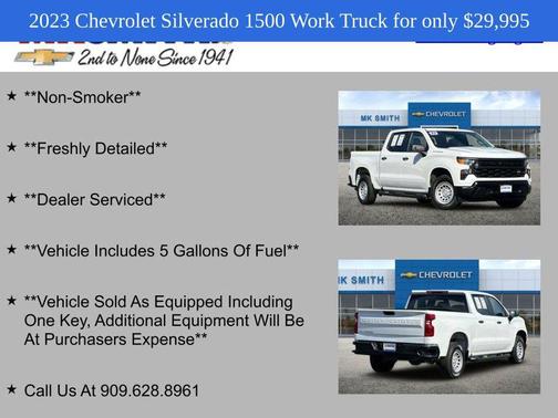 Summit White 2023 Chevrolet Silverado 1500 WT