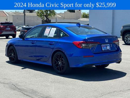 Aegean Blue Metallic 2024 Honda Civic Sport