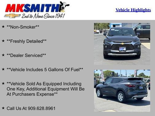 Iron Gray Metallic 2022 Chevrolet Blazer 2LT