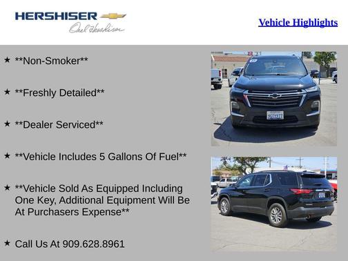Mosaic Black Metallic 2023 Chevrolet Traverse LT Cloth
