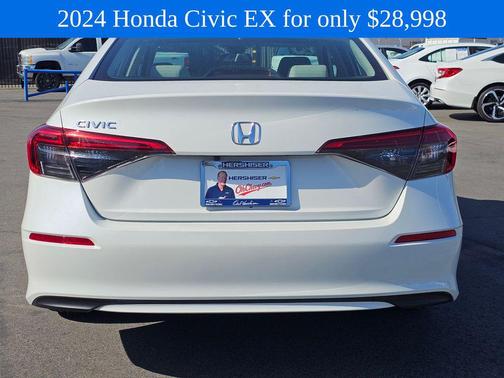 Platinum White Pearl 2024 Honda Civic EX