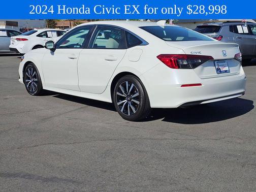 Platinum White Pearl 2024 Honda Civic EX