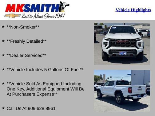 Summit White 2023 GMC Canyon AT4