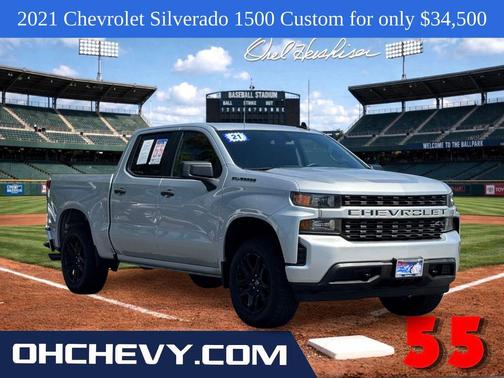 Silver Ice Metallic 2021 Chevrolet Silverado 1500 Custom