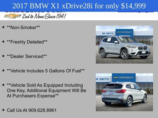 Glacier Silver Metallic 2017 BMW X1 xDrive 28i
