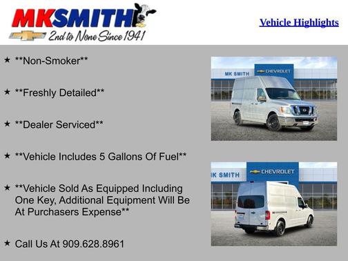 2013 Nissan NV Cargo NV2500 HD SV V6