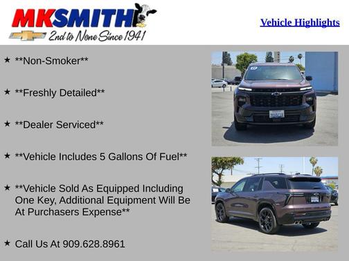 Stardust Metallic 2024 Chevrolet Traverse RS