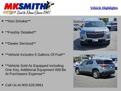 Sterling Gray Metallic 2023 Chevrolet Traverse LT Cloth