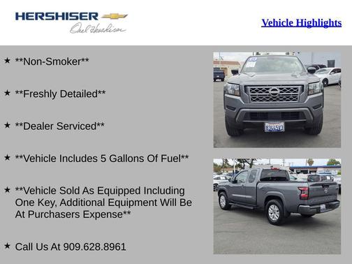 Gun Metallic 2022 Nissan Frontier SV