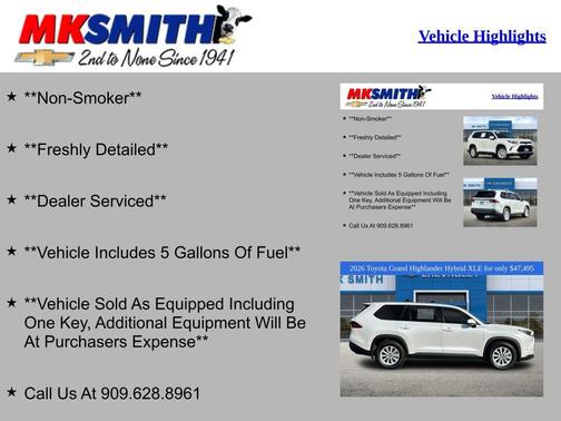 Wind Chill Pearl 2026 Toyota Grand Highlander Hybrid XLE