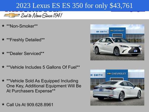 Eminent White Pearl 2023 Lexus ES 350 Base