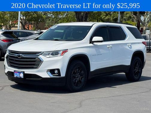 Summit White 2020 Chevrolet Traverse LT Cloth