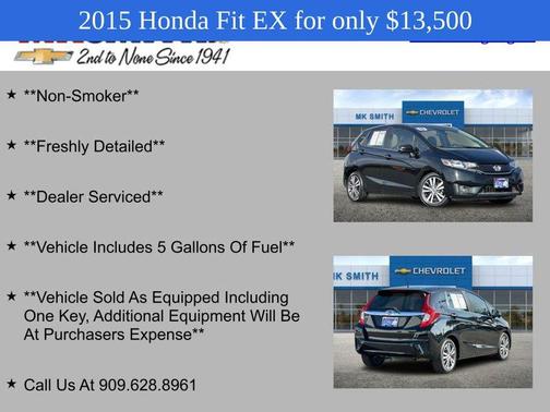 Crystal Black Pearl 2015 Honda Fit EX