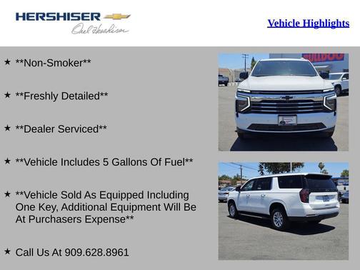Summit White 2025 Chevrolet Suburban LT