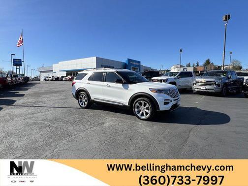 Star White Metallic Tri-Coat 2020 Ford Explorer Platinum