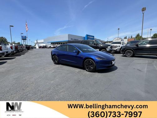 Deep Blue Metallic 2025 Tesla Model 3 Long Range
