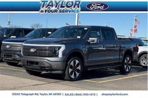 Carbonized Gray Metallic 2025 Ford F-150 Lightning Platinum Truck
