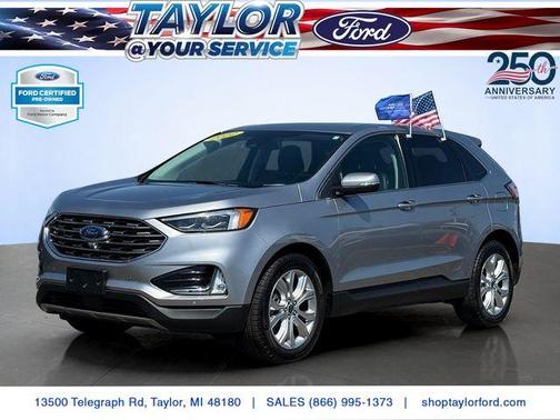Iconic Silver Metallic 2022 Ford Edge Titanium