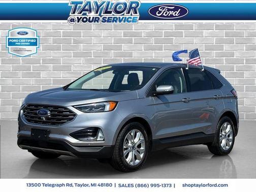 Iconic Silver Metallic 2022 Ford Edge Titanium