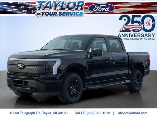 Agate Black Metallic 2025 Ford F-150 Lightning XLT