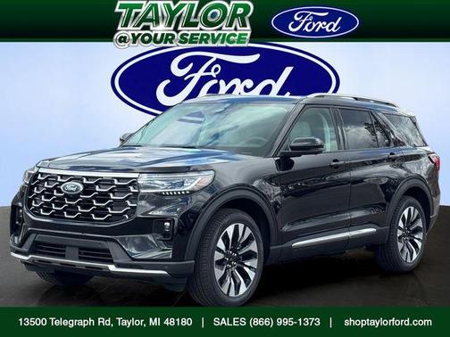 Agate Black Metallic 2026 Ford Explorer Platinum
