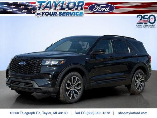 Agate Black Metallic 2026 Ford Explorer ST-Line