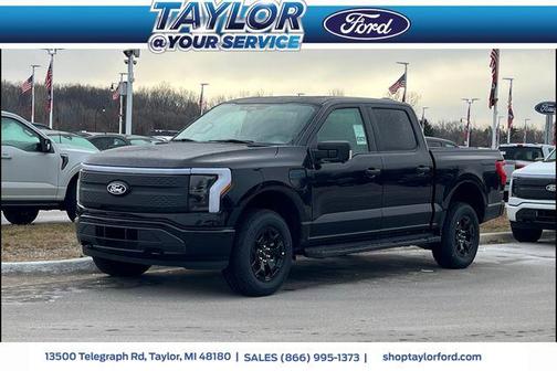 Agate Black Metallic 2025 Ford F-150 Lightning XLT Truck