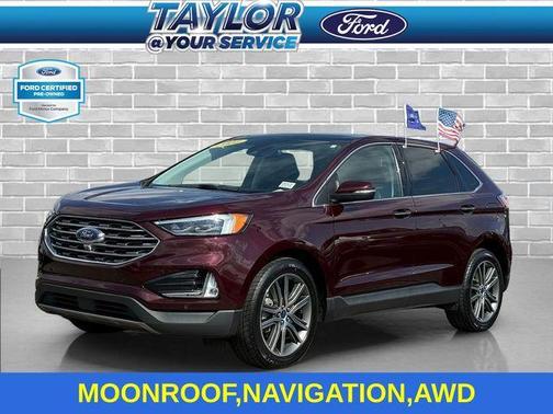 Burgundy Velvet Metallic Tinted Clearcoat 2022 Ford Edge Titanium