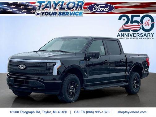 Agate Black Metallic 2025 Ford F-150 Lightning XLT