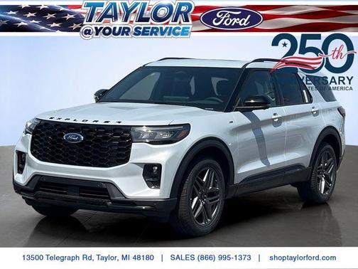 Space White Metallic 2026 Ford Explorer ST-Line