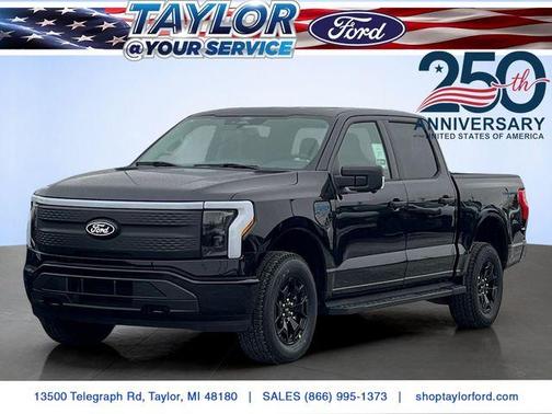 Agate Black Metallic 2025 Ford F-150 Lightning XLT