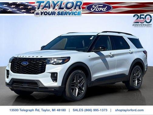 Space White Metallic 2026 Ford Explorer ST-Line