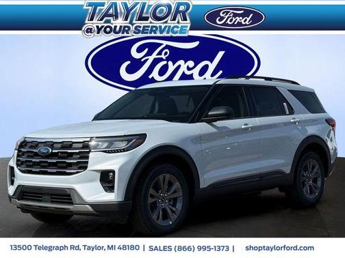 Space White Metallic 2026 Ford Explorer Active