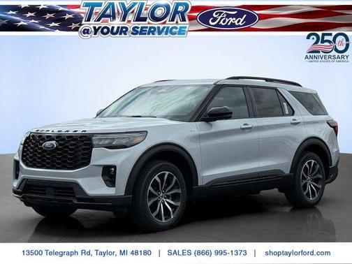 Space White Metallic 2026 Ford Explorer ST-Line