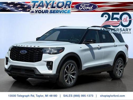 Space White Metallic 2026 Ford Explorer ST-Line