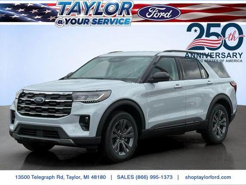 Space White Metallic 2026 Ford Explorer Active