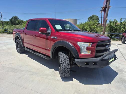 Red 2015 Ford F-150 Lariat